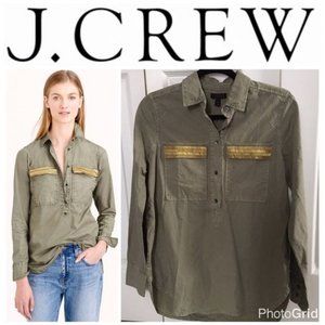 J. Crew Army/Utility Shirt Sz 2